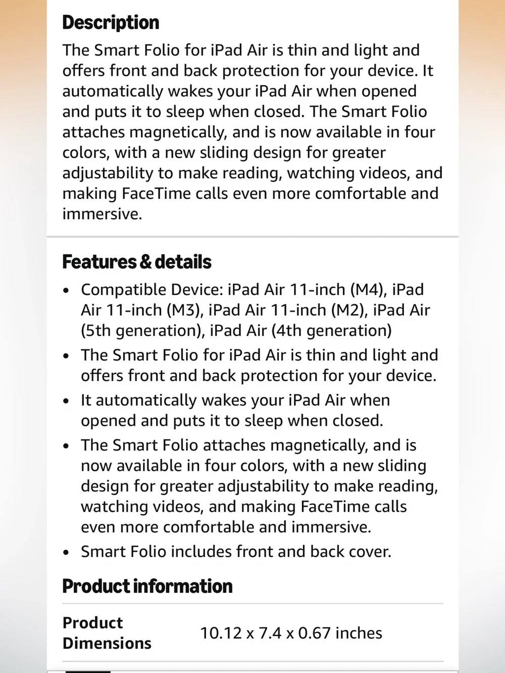 iPad Air Smart Folio 11”